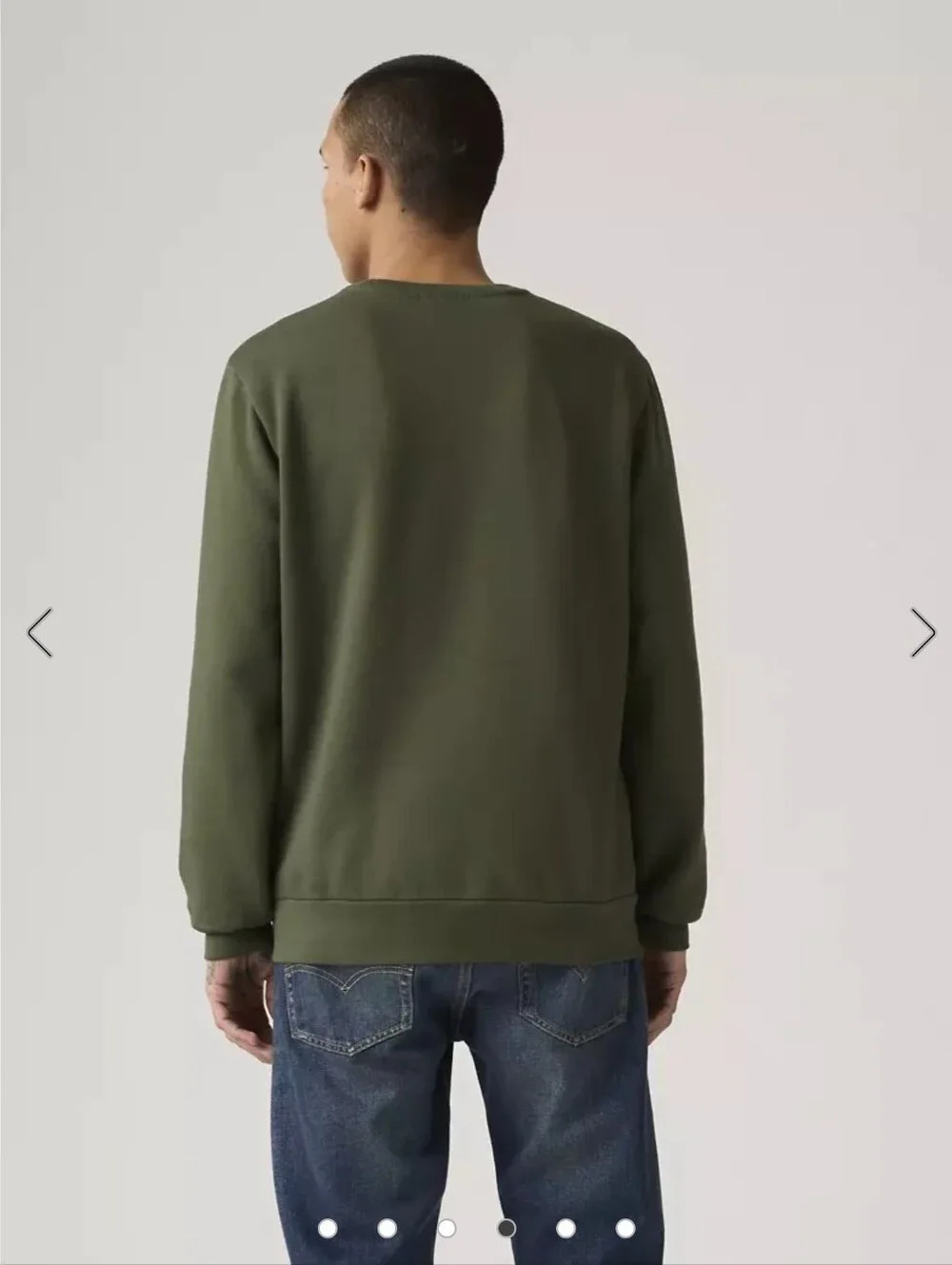 Levi's Men's Logo Graphic Crewneck Sweatshirt Olive Green Camo Logo XL NWT